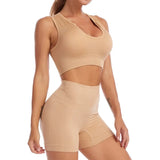 Seamless Sports Bra Set For Women Plunge Bra Female Brassiere U Neck Sexy Women's Underwear Wireless Bralette