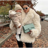 Faux Fur Fringe Coat-Outfit