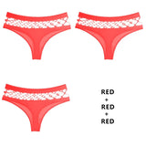 3Pcs/Lot Hollow Out Lingerie Seamless Sexy Panties Women Elasticity Underwear Temptation Middle-waist G String