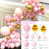 Silver Macaron Birthday Balloon Garland Arch Kit Party Foil Metal Balon Weding Baby Shower Birthday Party Decor Kids Adults