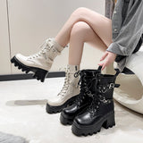 Size 35-422025 Spring New Thick-Bottomed Martin Boots Raised High-Pine Cake Bottom Locomotive