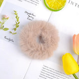 Inches New Winter Women Plush Scrunchie Girls Elastic Hair Bands Ponytail Holder Hair Rope Ties Headwear Hair