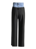 Sense Of Casual Pants Clothing Fall 2025 New Jeans Stitching Straight Pants Long High Waist Pants