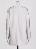 Fashion Street Trend Style Thairy Jacket 2025 Summer New Splicing Irregular Temperament Design Style