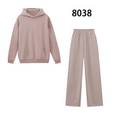 2021 Autumn Oversized Sweatshirts and Pants Women Tracksuits Hooded Sweatshirts Elastic High Waist Pants Plus