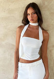 Tube Top With Draped Strap-Outfit
