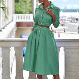Spot 2025 Autumn And Winter New Fashion Temperament Long Sleeve Striped Shirt Suit Skirt Two