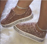 2025 Spring Fashion Water Diamond Lide Size Flat Bottom With Women's Singles