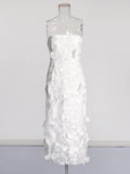 2025 New Fashion Heavy Industry Mesh Embroidery Splicing Design Sense Slimming Long Bag Hip Dress Women's