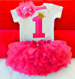Pink My Little Girl First 1st Birthday Party Dress Tutu Cake Smash Outfits Infant Kid Dress Baby Girl Baptism Clothes 9