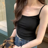 Color Sexy Suspenders Vest Girls Summer 2024 New Slim, Slim, Spicy Girls Wear Short Tops With Inner