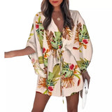 Zingj Fly Sleeve Wish Hot Style V Tie Leisure Vacation