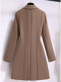 Vintage Black Blazer Short Dresses for Women 2023 Autumn New Elegant Slim Long Sleeves Belt Folds Casual Female