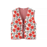202 Autumn Autumn Winter 4 New Women's Street Fashion Double-Sided Cotton Jacket Vest W089 3112-Outfit