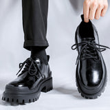 Zingj Shoes Men British Platform Casual Derby Shoes 2023 New Formal Wear Business Premium Sense