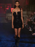 Autumn And Winter New Sexy Hottie Dress Body Squint Flowers Ass Banquet Breast-Scaring