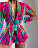 Independent Station New Fashion Fashion Suit Printed Shorts Set