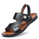 Sandals Summer Leather Sandals Classic Men Shoes Slippers Breatable Men Roman Outdoor Walking Footwear Big Size 48