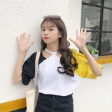 Women Sweet Fashion Loose Soft Leisure Korean Style Harajuku Womens Clothing All-match Simple Daily Students Chic