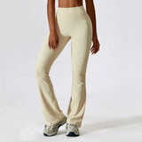 Sporty Flared Leggings Women for Gym Yoga Clothing Scrunch Legging Pants Raises Butt Ladies Fitness Dance Trousers