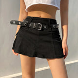 Zingj Style Age Reduction Pleated Skirt 2023 New Pocket Casual Low Waist Sexy Hot Girl Bag Hip Skirt Casual Short Skirt