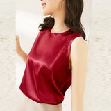 Tank Top Women Sleeveless Solid Skinny Female Camisole Fashion Tops Women Summer 2021 Silk Soft Touching White