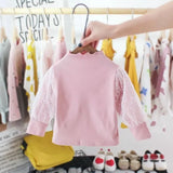 Girls T-Shirt Lace Long-sleeve Baby Kids Bottoming Shirt for Children Clothes 2021 New Spring Autumn Girl
