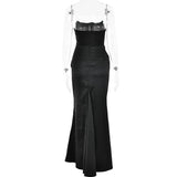 Satin Corset Maxi Dress-Outfit