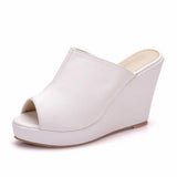 Cm Fish Mouth Slope With Large-Size Cool Slippers Waterproof Table Sandals Roman Sandals New