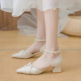 Sandals Women's Net Red Explosion High-End Fairy Wind Coarse Heel Tip Hollow Fashion 100 With Skirt Single