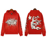 High Street Ins Minority Retro Print Letters Loose Hooded Sweaters For Men And Women In Autumn And