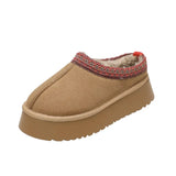 Ankle Snow Boots Women Winter 2022 New Brand Fur Short Plush Warm Flats Slippers Platform Shoes Flip Flops Suede