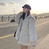 Korean Loose Puffer Jacket Oversize Women's Short Winter Female Coat Women Thickened Parka Feminina Harajuku Outerwear
