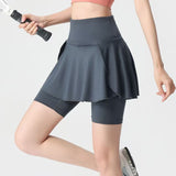 Pocket Fake Two Yoga Pants Large-Size High-Rise Sunscreen Skirts Thin Sports Wear Outside The