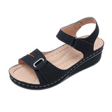 Thick-Bottomed Velvet Sandals Women Wear Slopes And Large Beach Cool