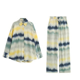 Women's New Tie-Dye Print Vertical Shirt