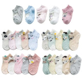 Pairs/lot 0 to 7 Years Spring Summer Thin Mesh Socks For Girls Boys Cute Animal Children's Thin Sock Baby Newborn Short