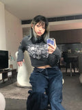 Zingj New Style Temperament Commuting Retro Hot Girl Long Sleeve Slim Head Top-Outfit