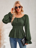 And Winter 2025 New Casual Women's Round Collar Waist Solid Color Lotus Leaf Sleeve Jacket