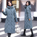 2022 New Parkas Women Winter Jacket Snow Wear Long Coat Hooded Warm Parka Female Hooded Cotton Padded Jackets