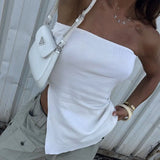 Side Slit Tube Top-Outfit
