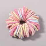 100Pcs/lot Hair Bands Girls Candy Color Elastic Rubber Band Hair Bands Child Baby Headband Scrunchie Kids Hair