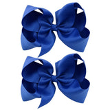 6'' Solid Color Grosgrain Ribbon Bows Hair Clips For Cute Girls Large Handmade Hairpins Barrettes Kids Hair