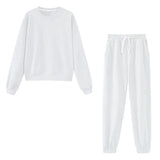 2021 Casual Shorts Set Pants Suit Women Tracksuits Harajuku Sweatshirts Elastic Waist Pencil Pants High