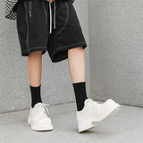 Zingj Thick Bottom Small Leather Shoes Male Fashion Joker College Style Happy Shoes Web Celebrity Belt Niche Ins Tide