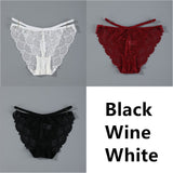 Lace Panties Ice Silk Seamless Panty Women Low Rise Sexy Transparent Floral Briefs Soft Cotton Crotch Underpants