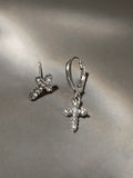 Rhinestone Cross Decor Earring-Outfit