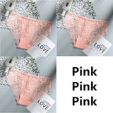 Sexy Low Waist Women's Underwear Lace Plus Size Seamless Panties Breathable Lingerie Female Briefs Solid Hollow
