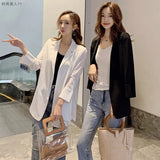 Zingj And Long Loose Chiffon Small Suit Female Chic Summer White Suit Large Size Sunscreen Clothing Thin Coat Air Conditioning
