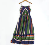 Women summer holiday dress striped long dresses summer beach